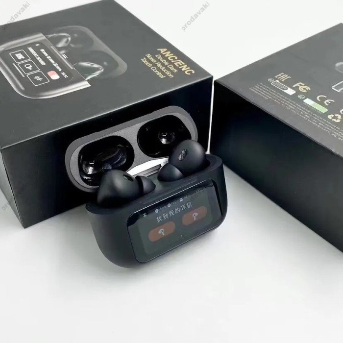 Бездротові Bluetooth навушники CH Pods A9 Pro Touch Screen ANC/ENC BT 5.4 Black